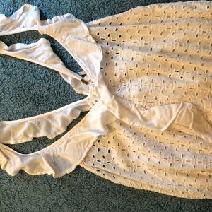 White eyelet Free People tank